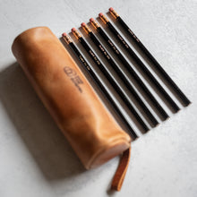 Load image into Gallery viewer, Handmade Leather Pencil Pouch &amp; Pencil Set
