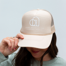 Load image into Gallery viewer, CJLA Tan Trucker Hat
